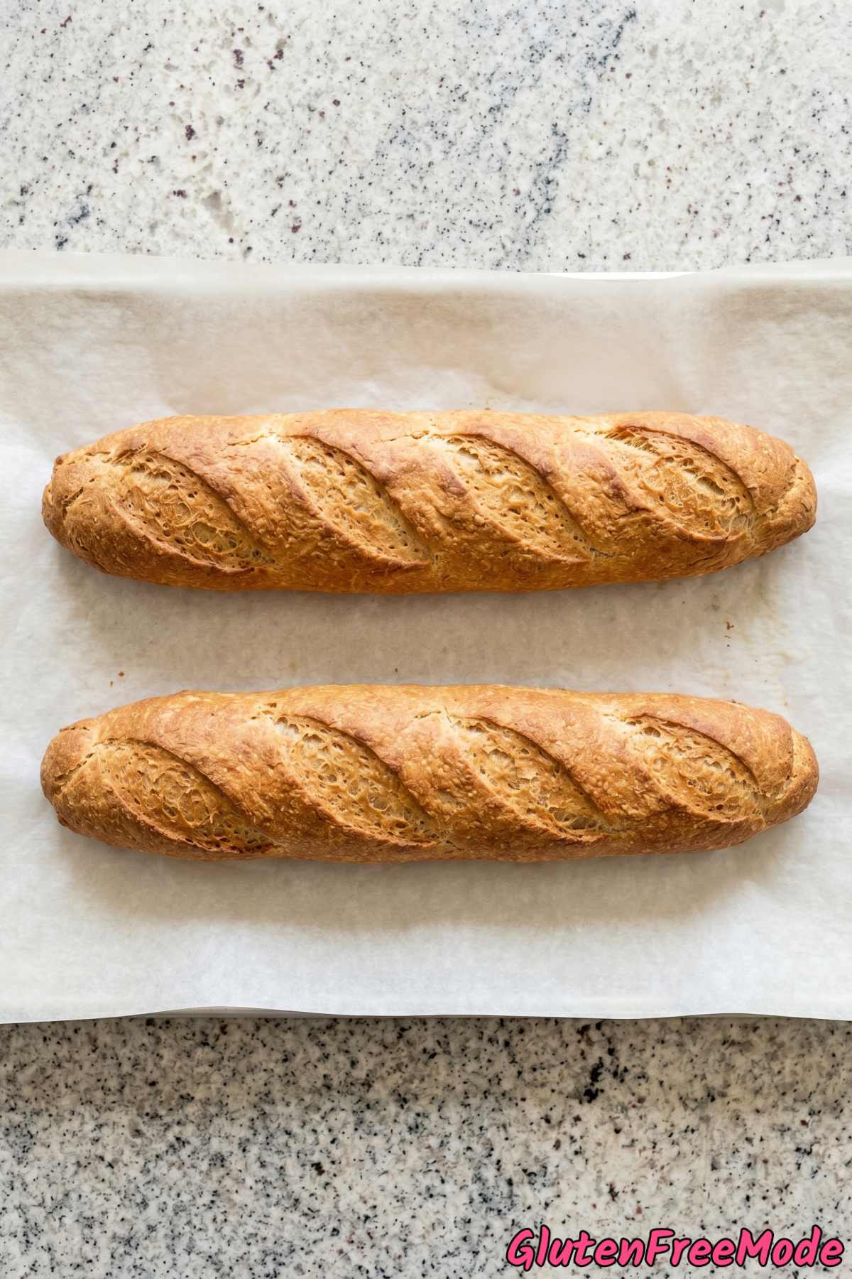 Rustic gluten free French baguette