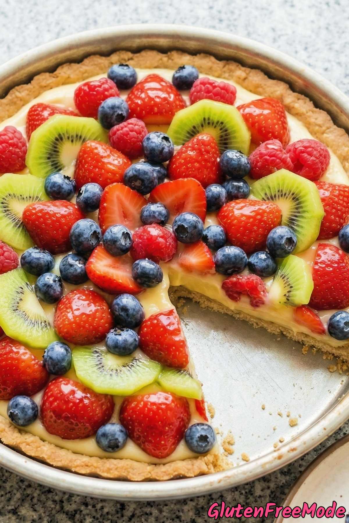 Wholesome gluten free fresh fruit tart