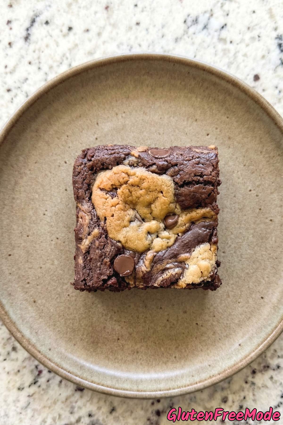 Gooey gluten free fudgy brookies up close