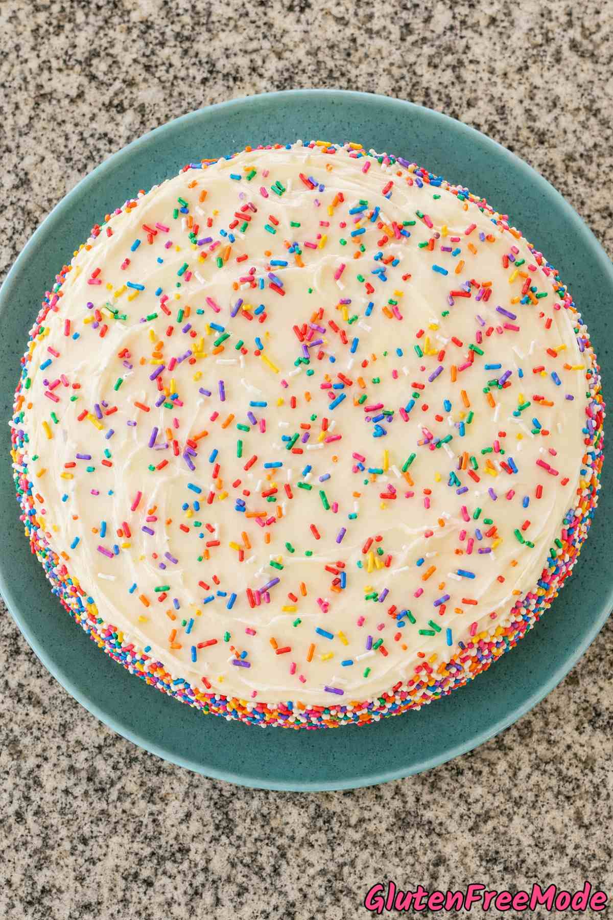 Moist gluten free funfetti birthday cake