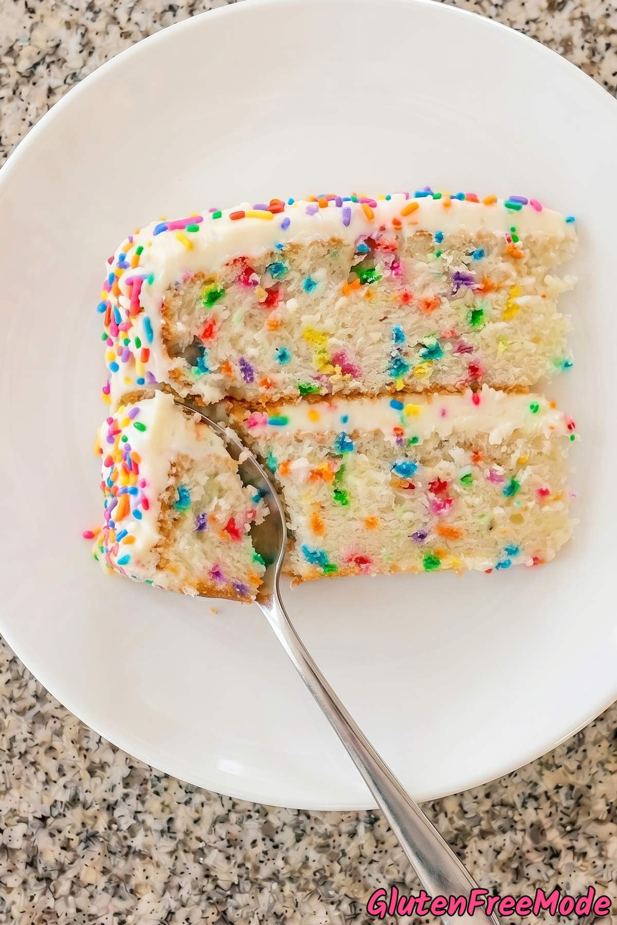 Decadent gluten free funfetti birthday cake