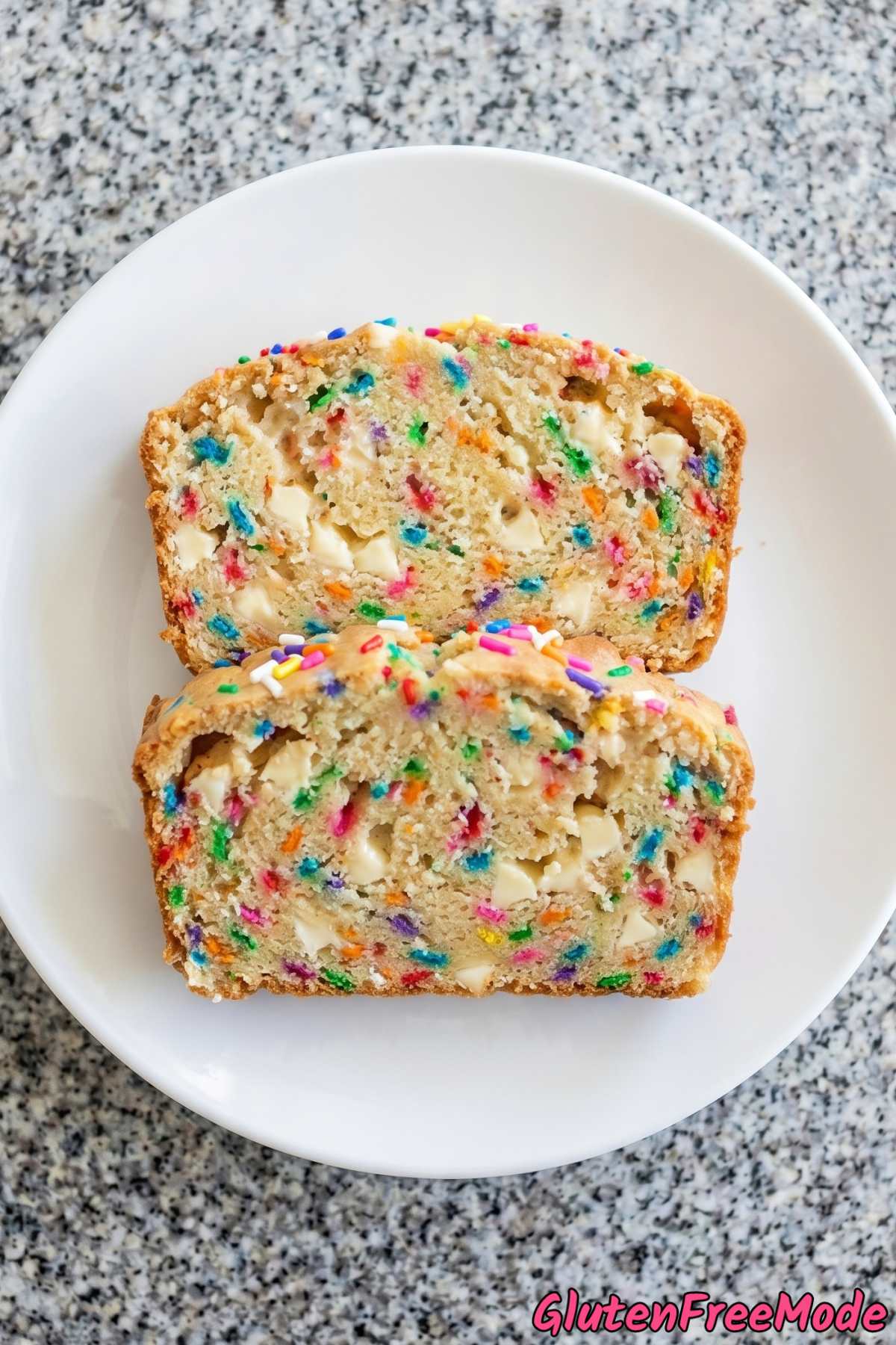 Festive gluten free funfetti cookie dough bread