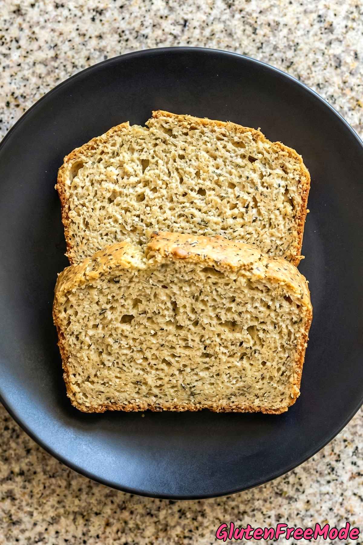Golden gluten free garlic herb loaf