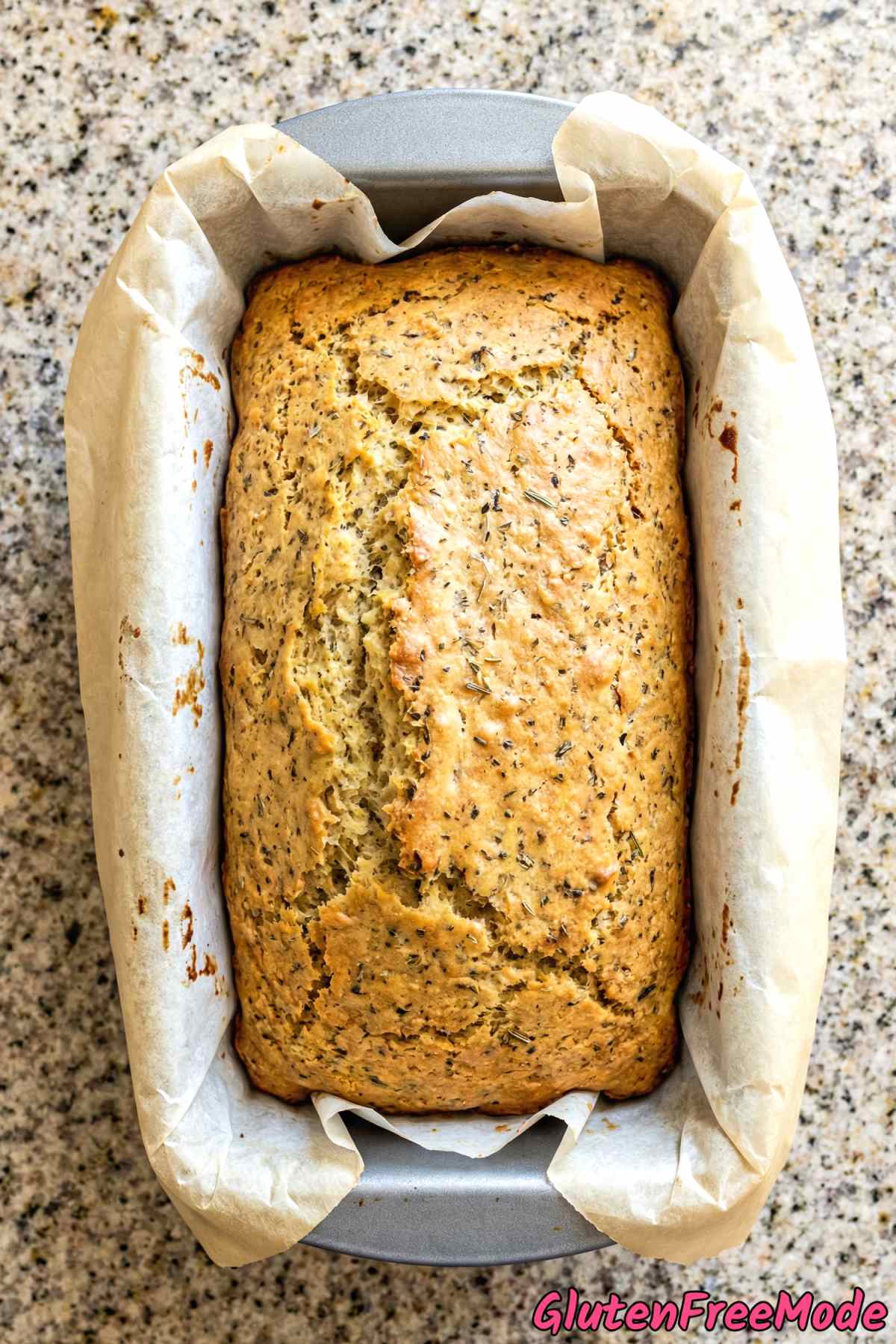 Wholesome gluten free garlic herb loaf