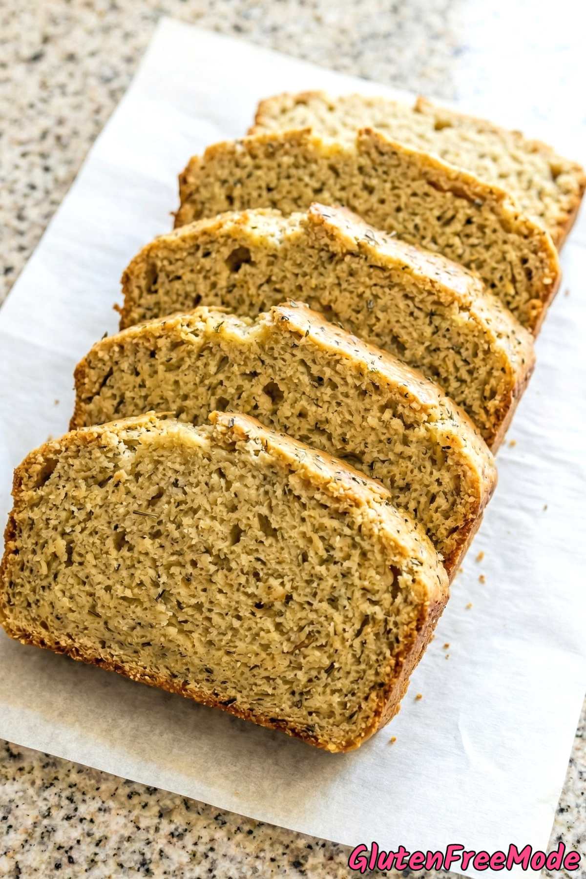 Fluffy gluten free garlic herb loaf