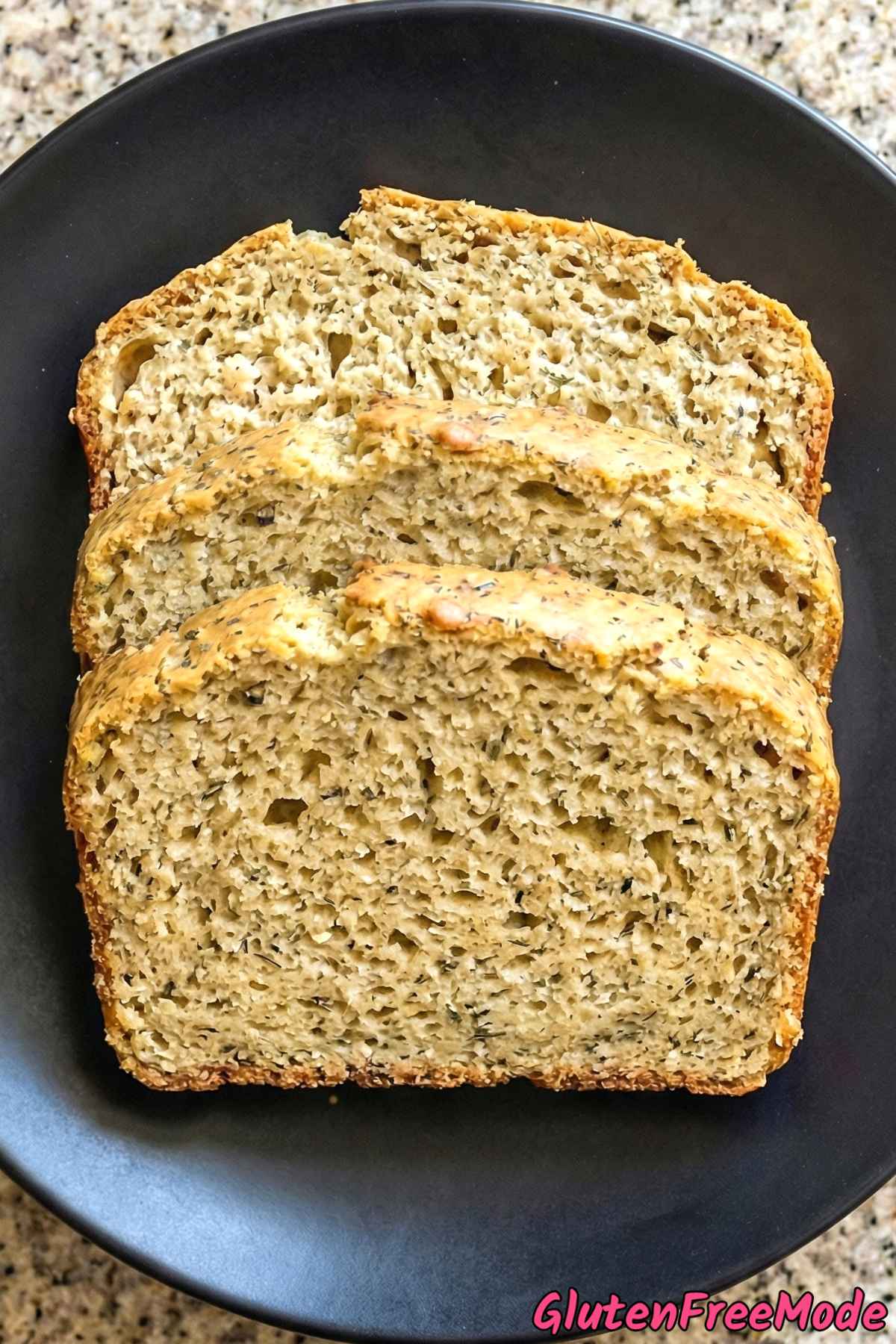 Aromatic gluten free garlic herb loaf