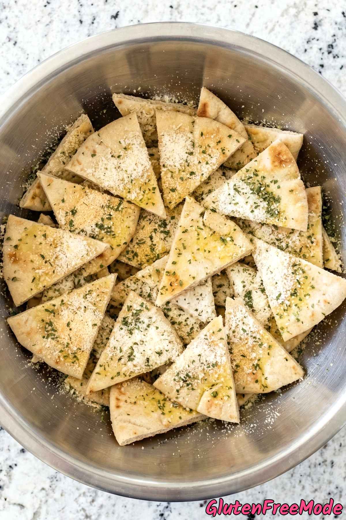 Gluten Free Garlic Parmesan Pita Chips Step 4