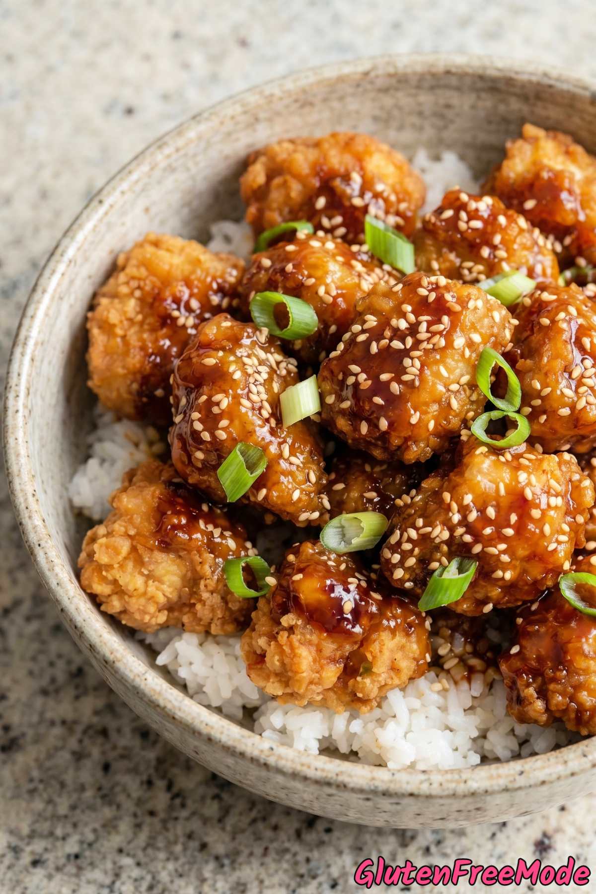 Savory gluten free General Tso's chicken