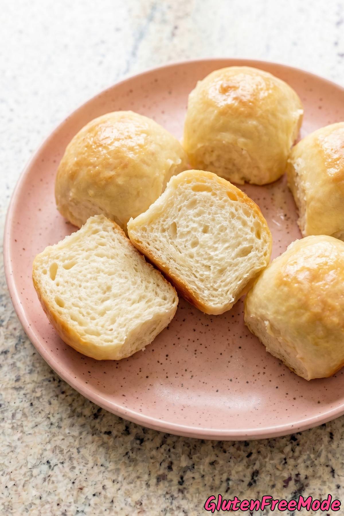 Fresh gluten free Hawaiian sweet rolls