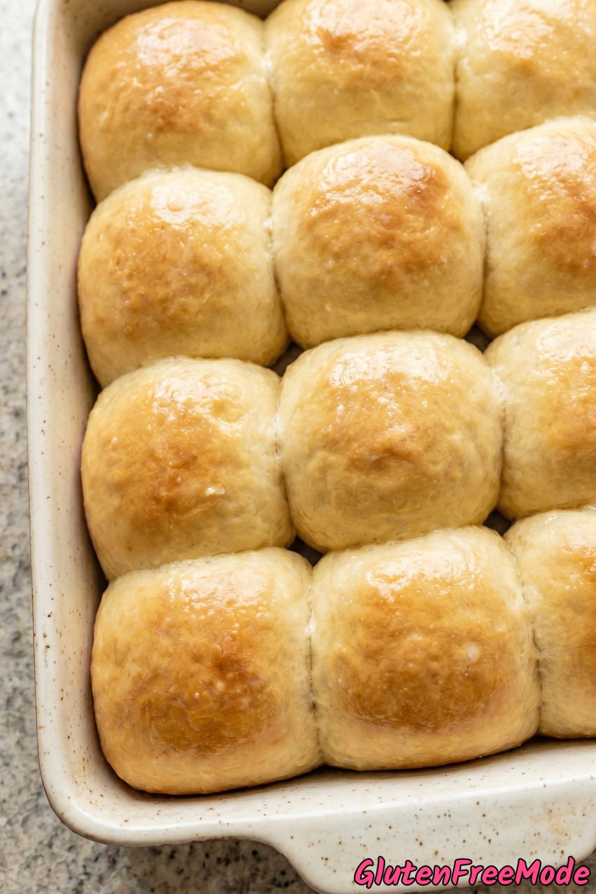 Warm gluten free Hawaiian sweet rolls