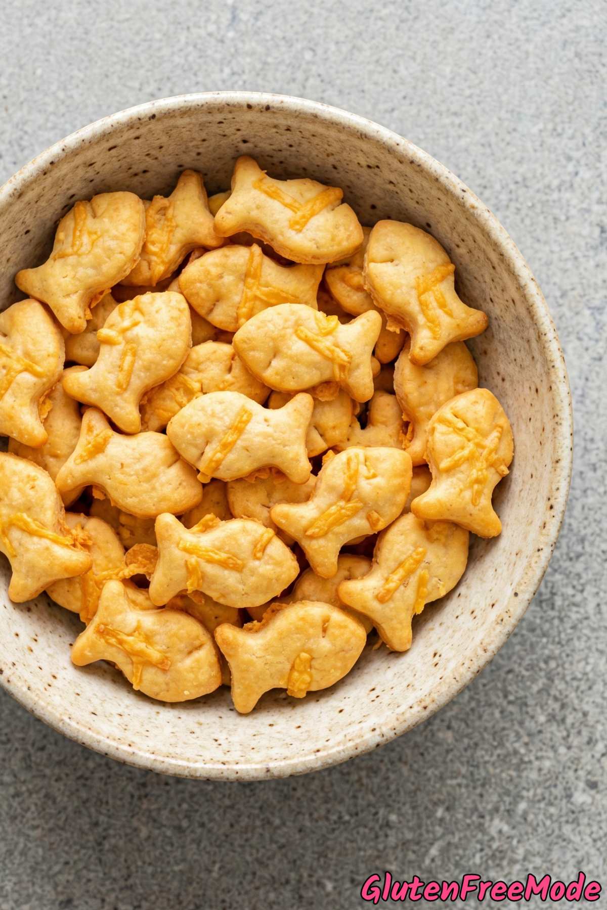 Savory gluten free homemade goldfish crackers