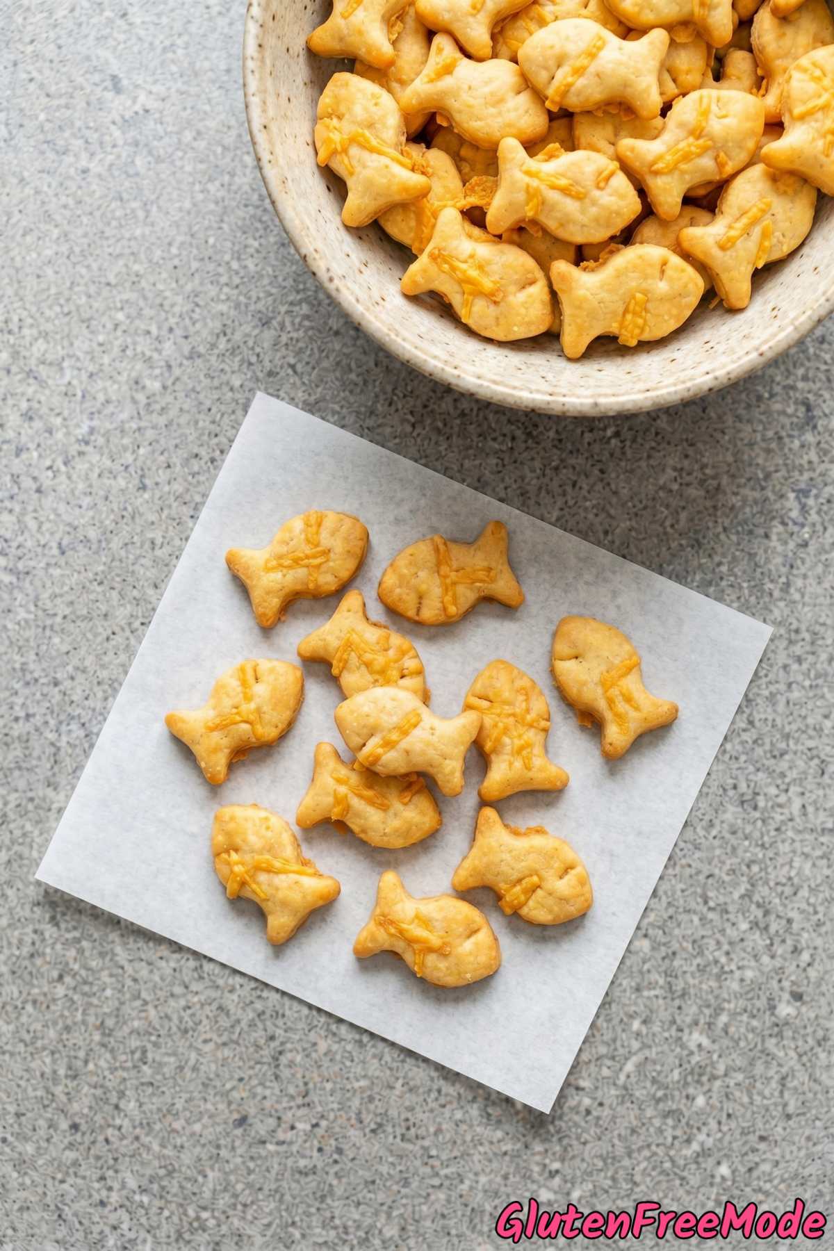 Crunchy gluten free homemade goldfish crackers