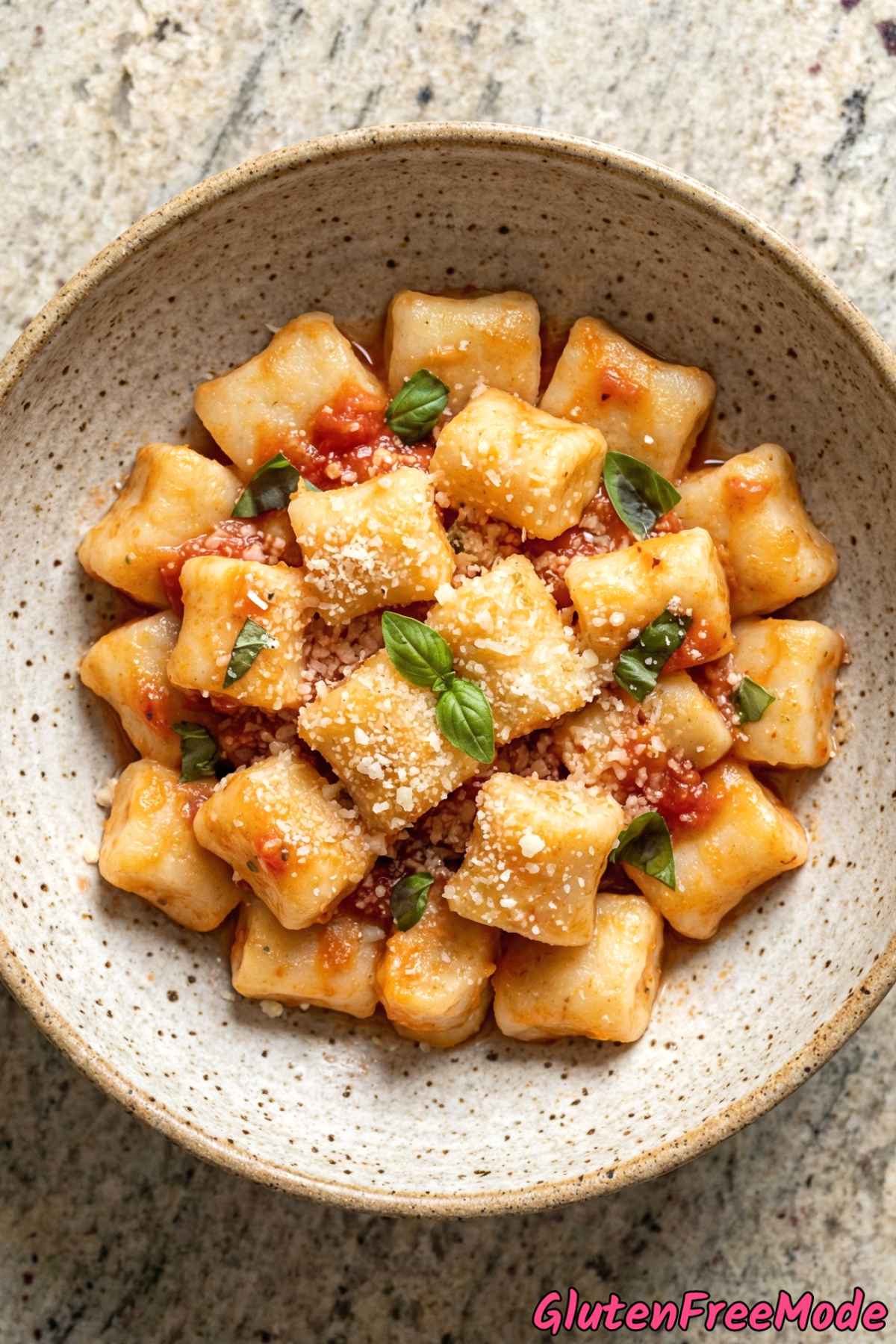 Rustic homemade gluten free potato gnocchi