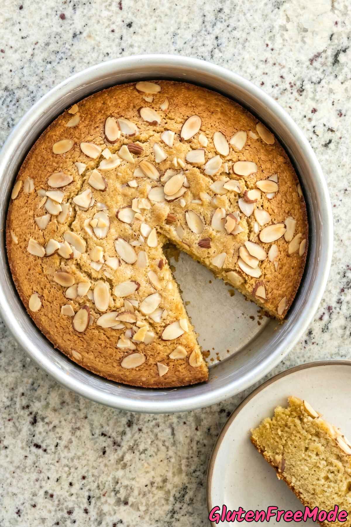 Nutty gluten free honey almond cake