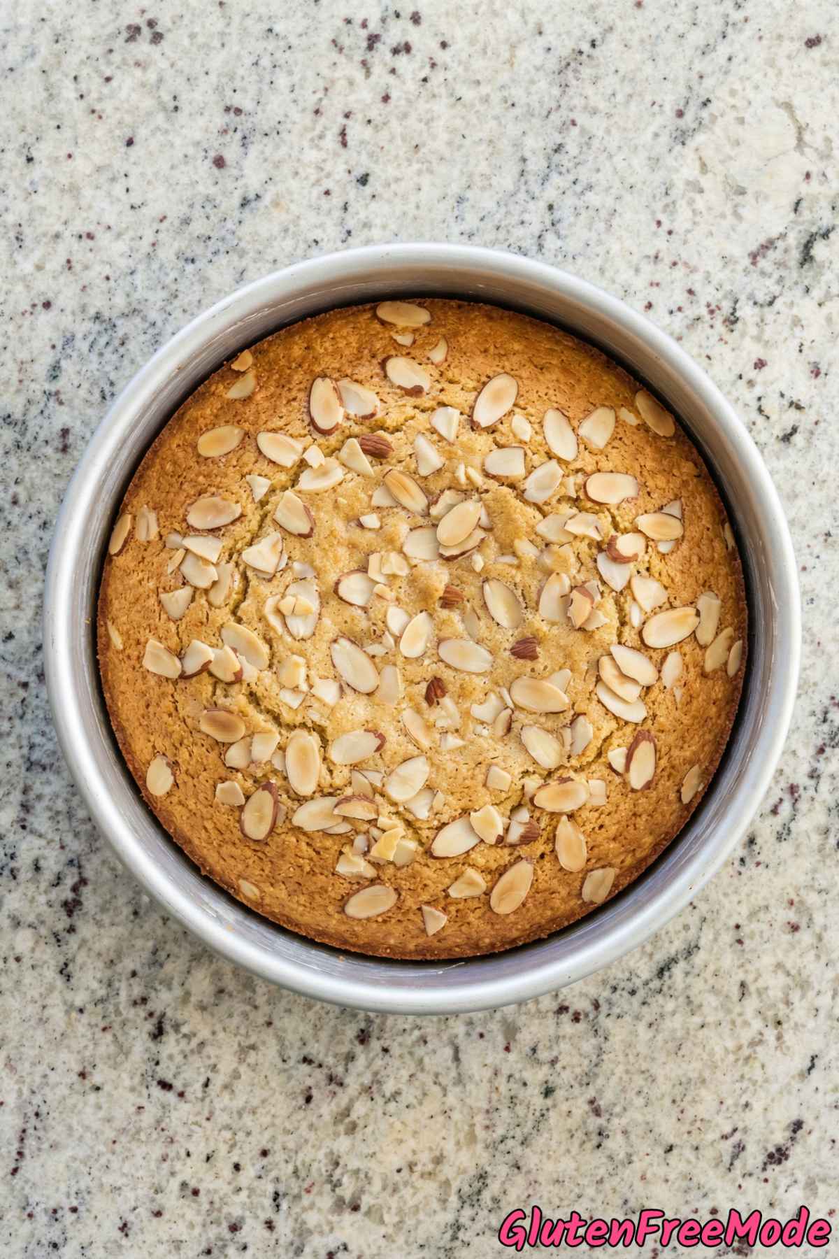 Rustic gluten free honey almond cake