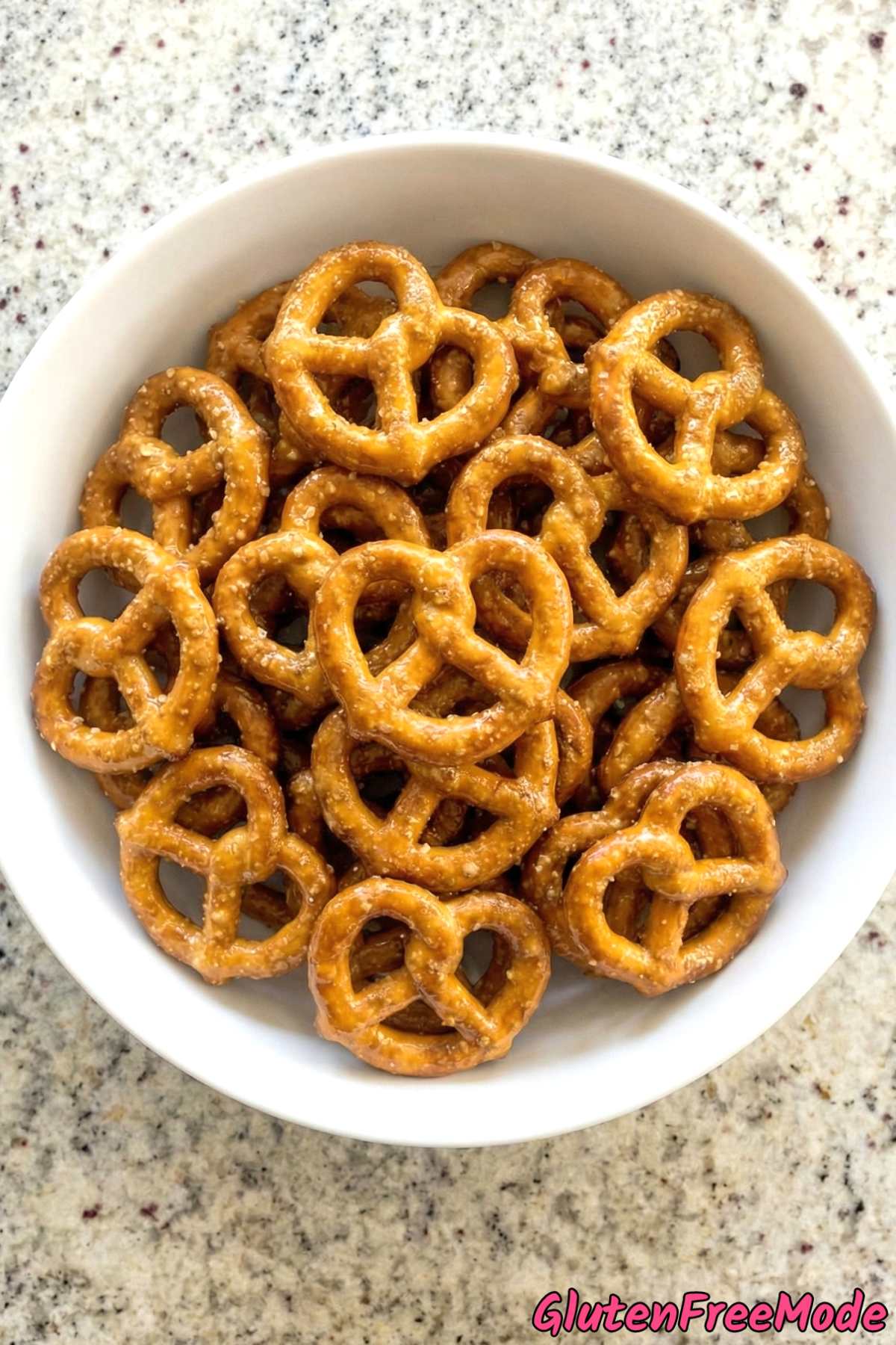Crispy gluten free honey mustard pretzels