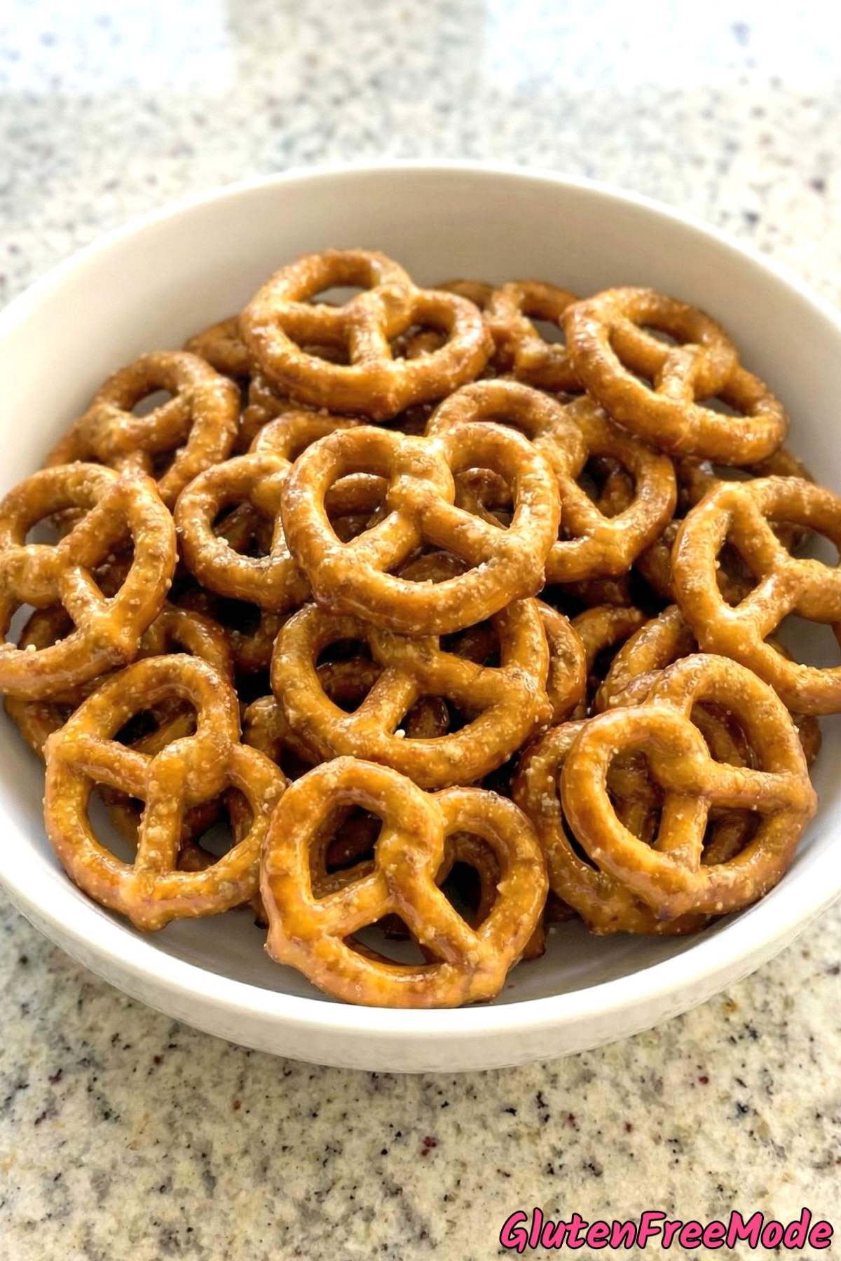 Tangy gluten free honey mustard pretzels