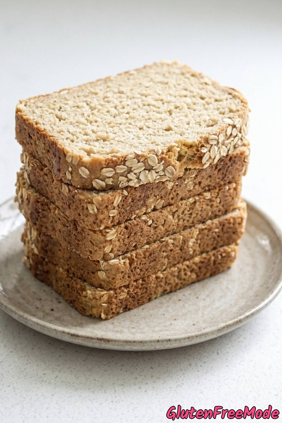 Rustic gluten free honey oat sandwich bread