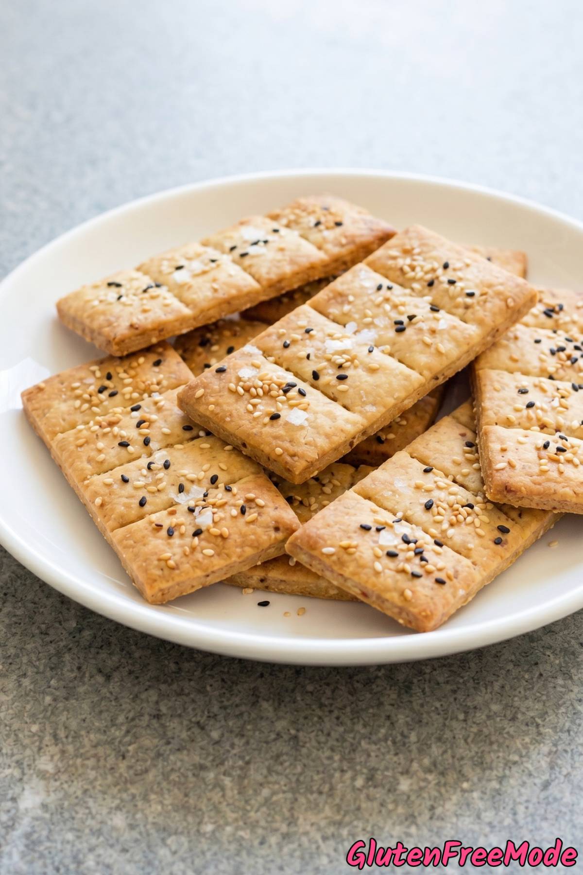 rustic sesame tahini crackers