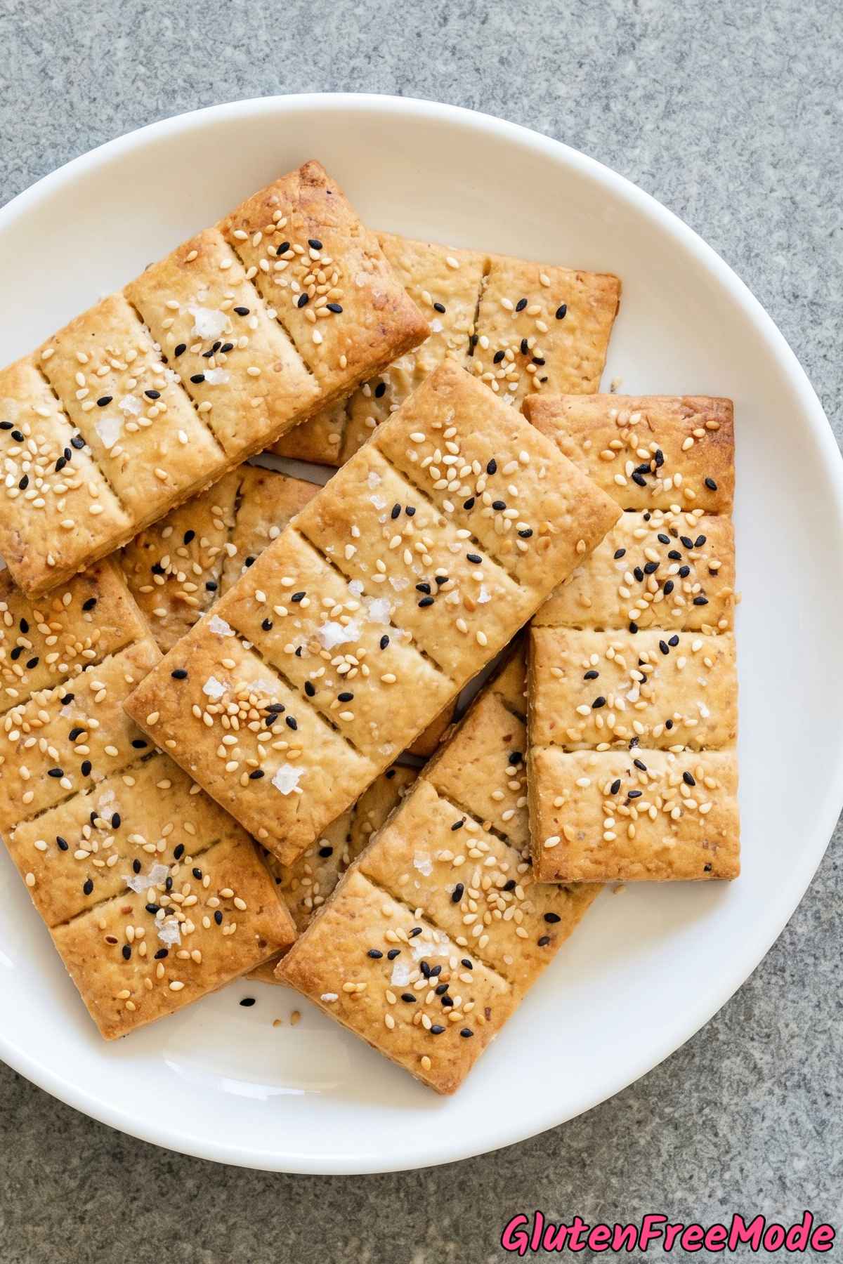 homemade gluten free sesame crackers