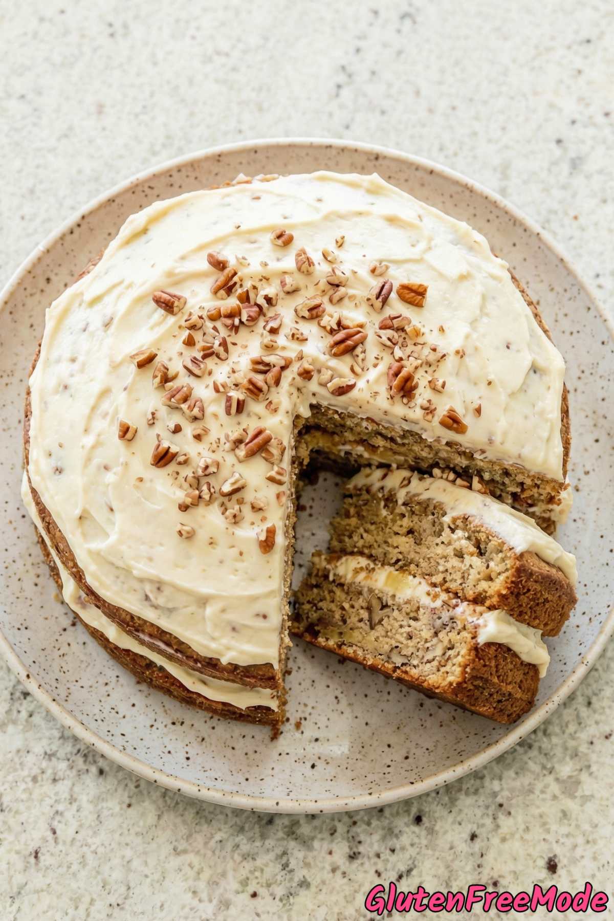 Tender gluten free hummingbird cake