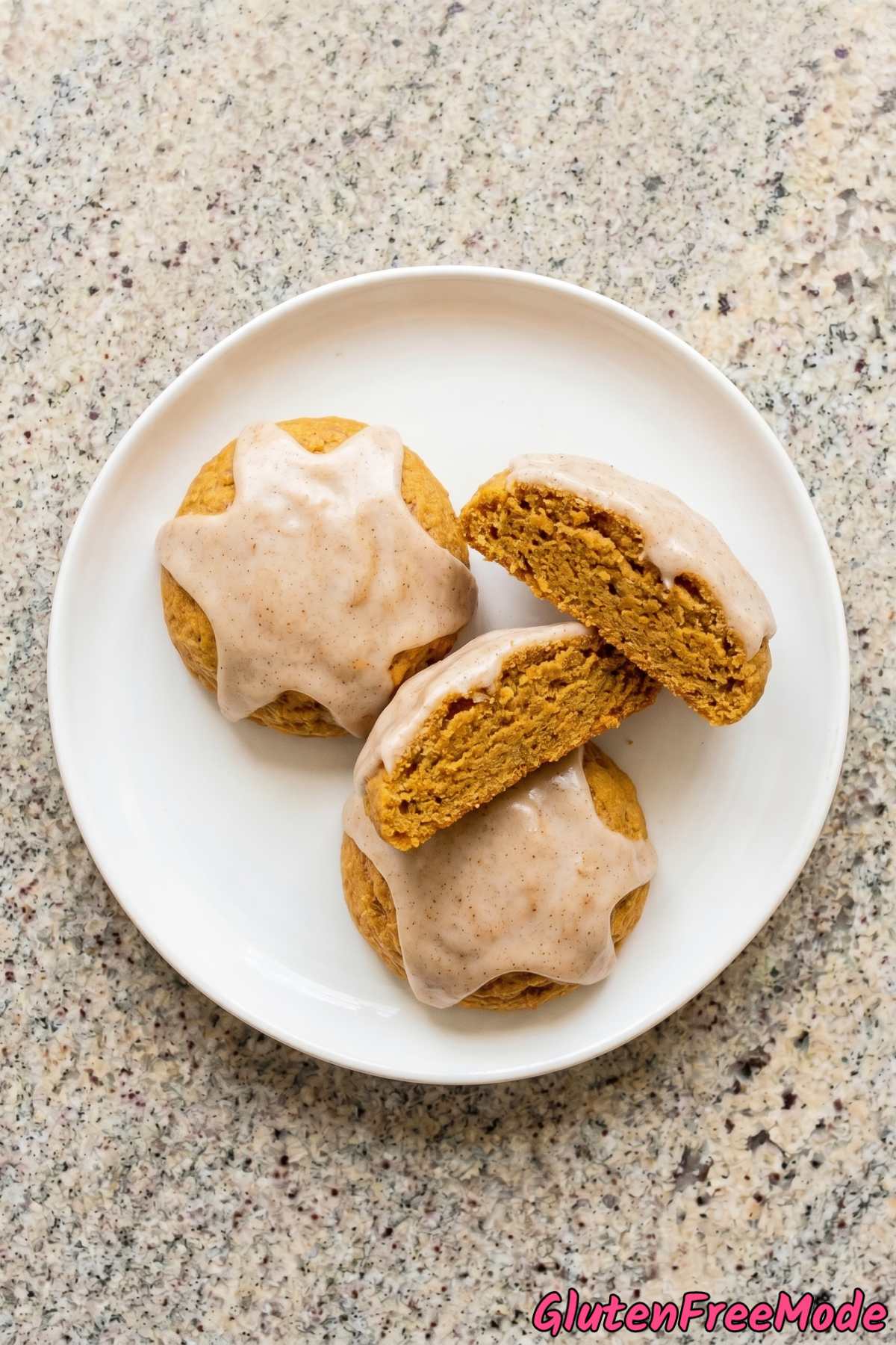 Frosted gluten free pumpkin cookies