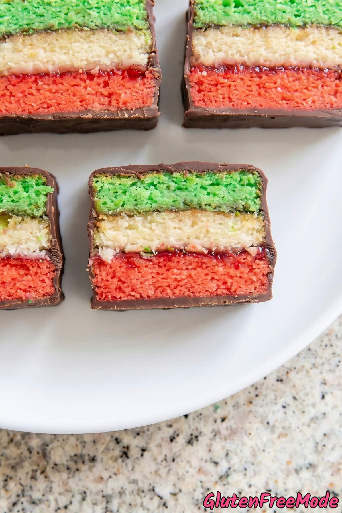 Stunning gluten free Italian rainbow cookies