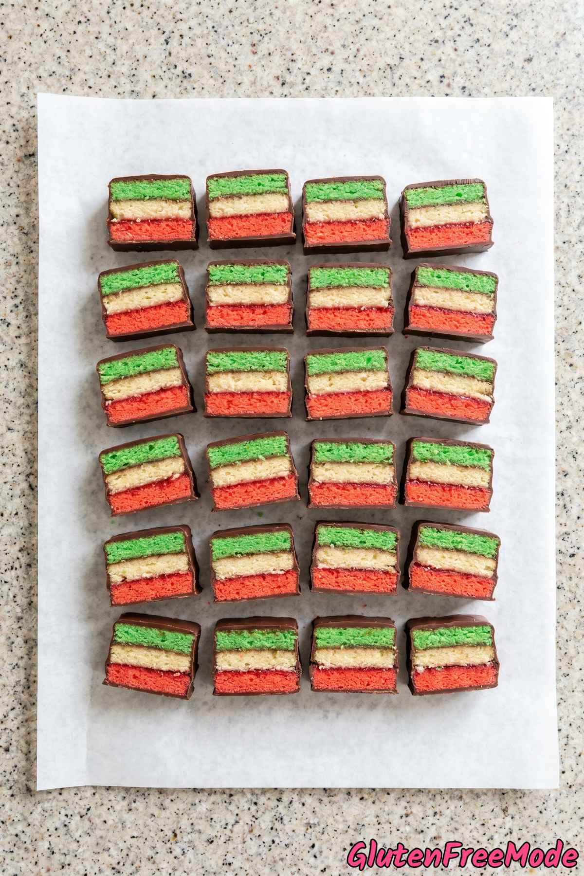 Irresistible gluten free Italian rainbow cookies