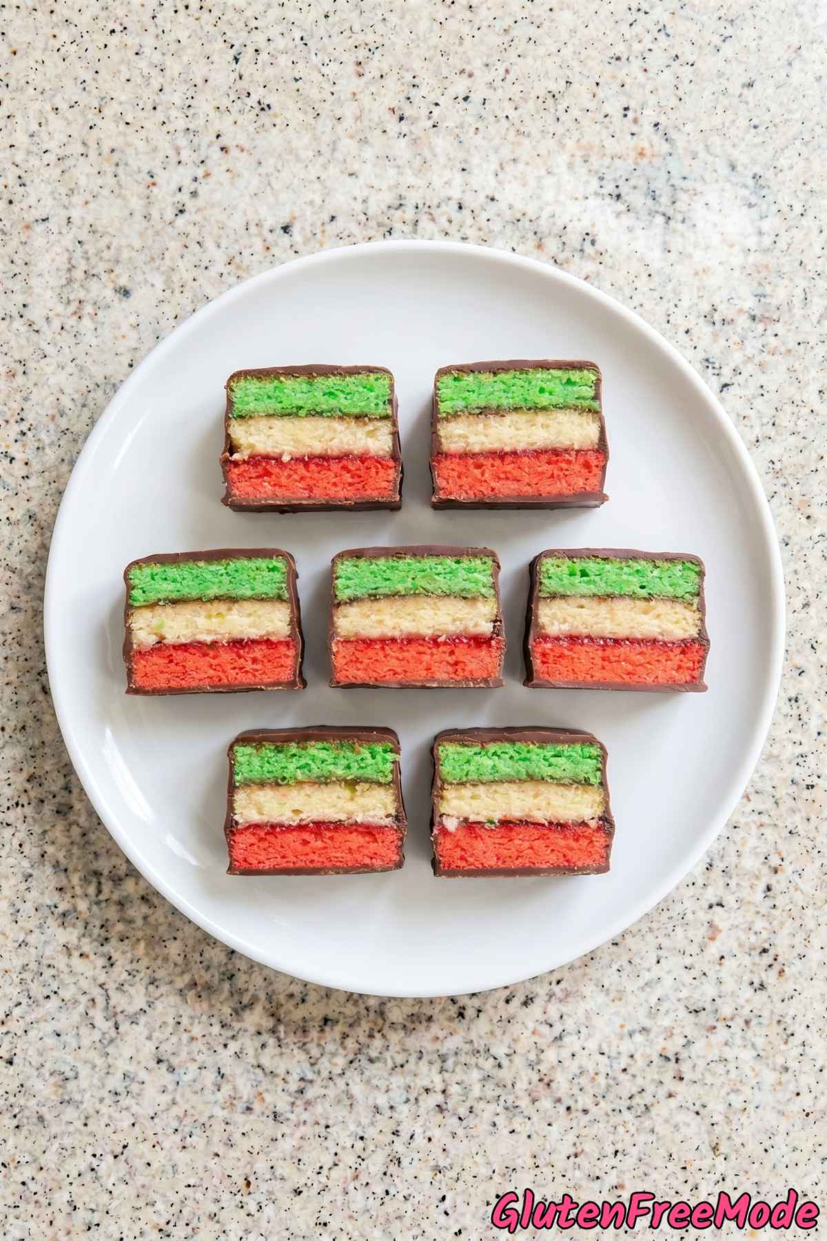 Classic gluten free Italian rainbow cookies