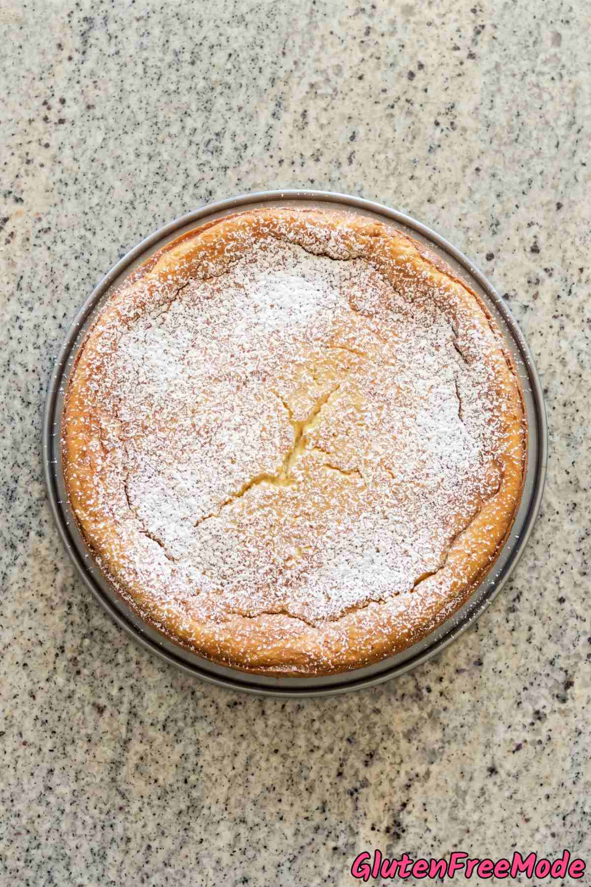 Decadent gluten free Italian ricotta cake