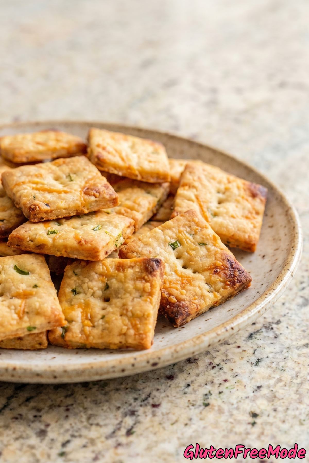 crispy gluten free jalapeño popper crackers