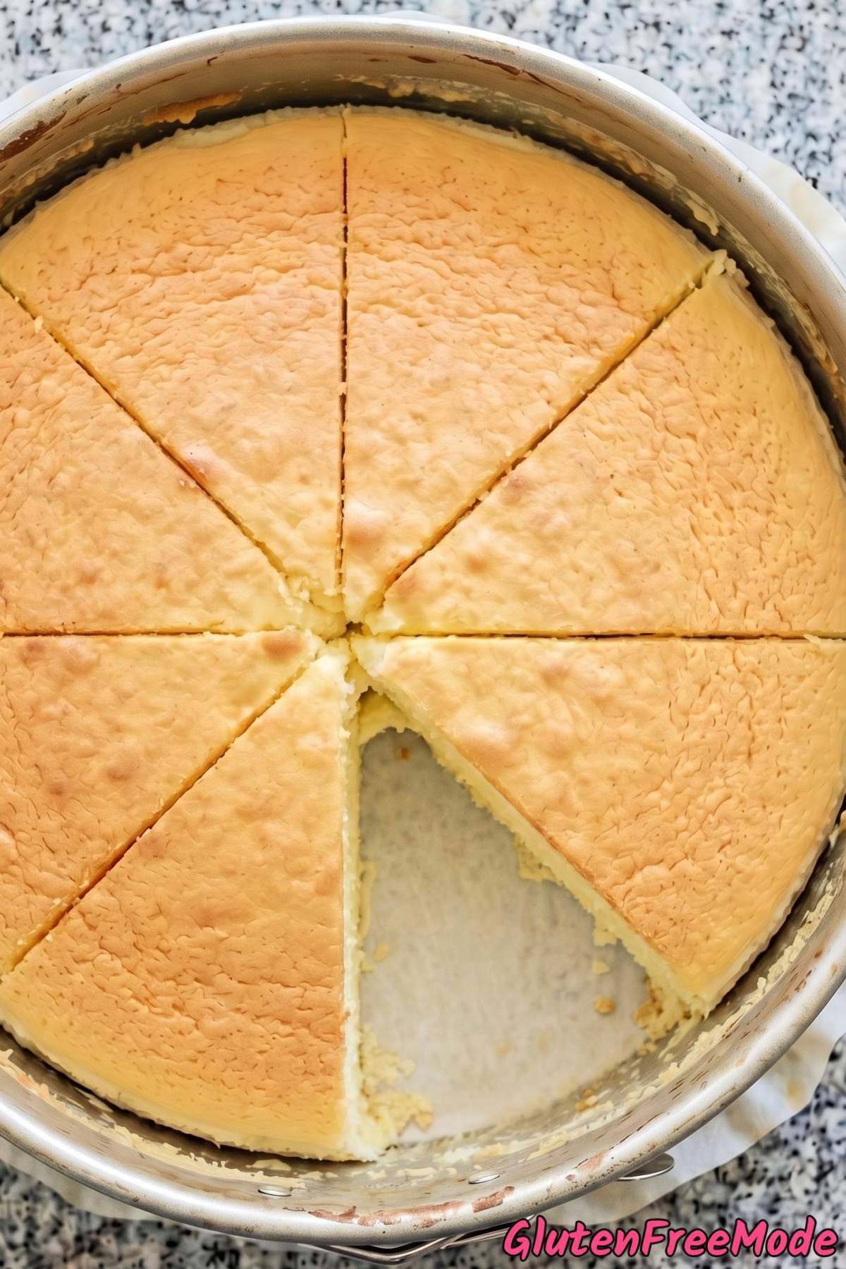 Soft gluten free Japanese cotton cheesecake slice