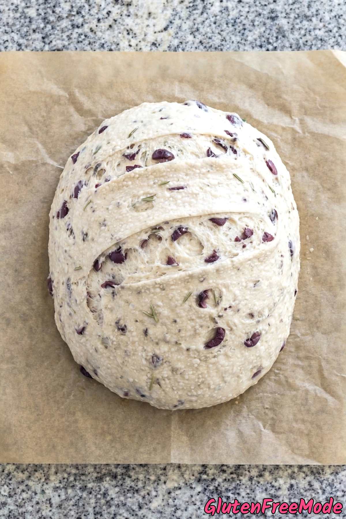 Gluten Free Kalamata Olive Bread Step 4