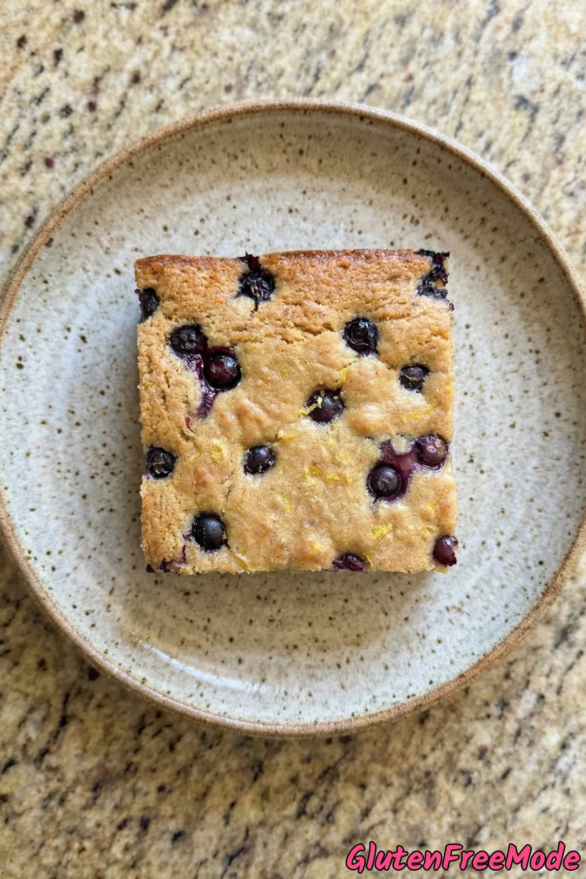 Tender lemon blueberry blondies gluten free