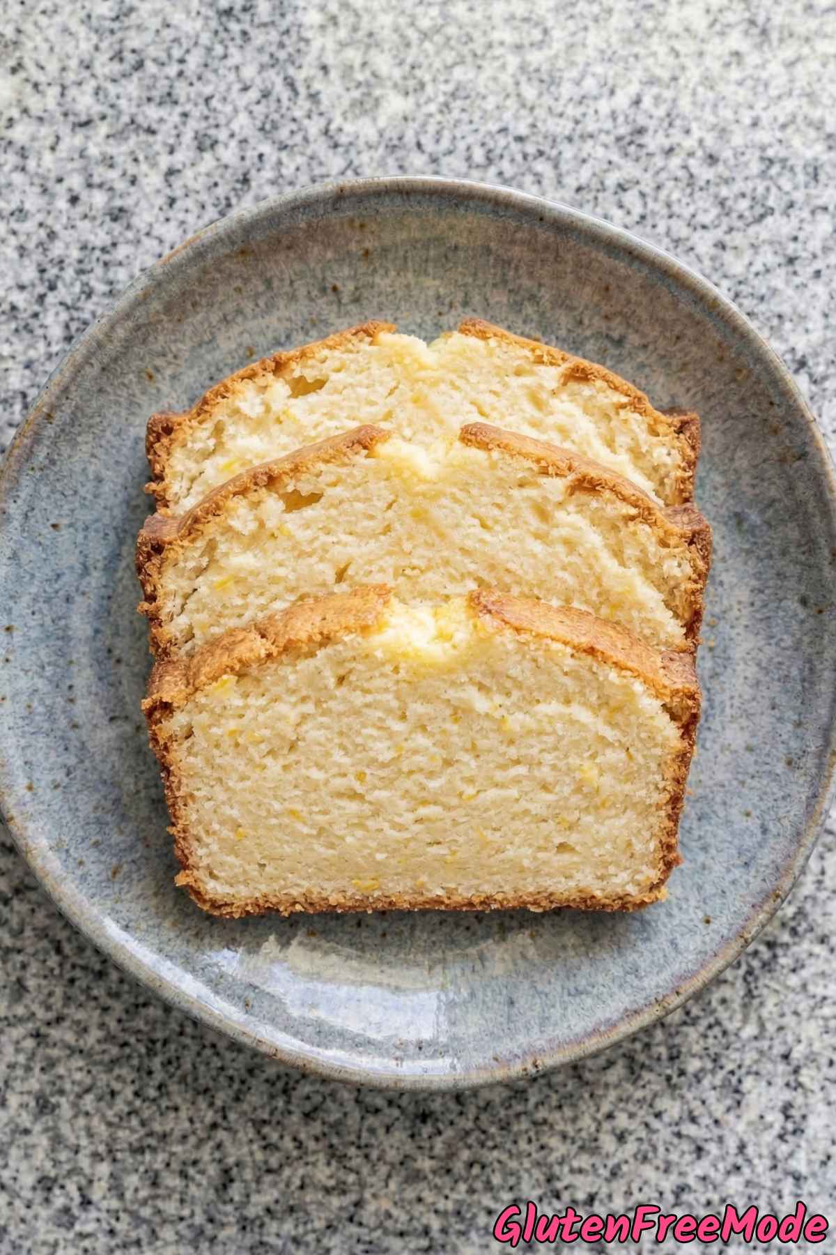 Buttery gluten free lemon cream cheese pound cake