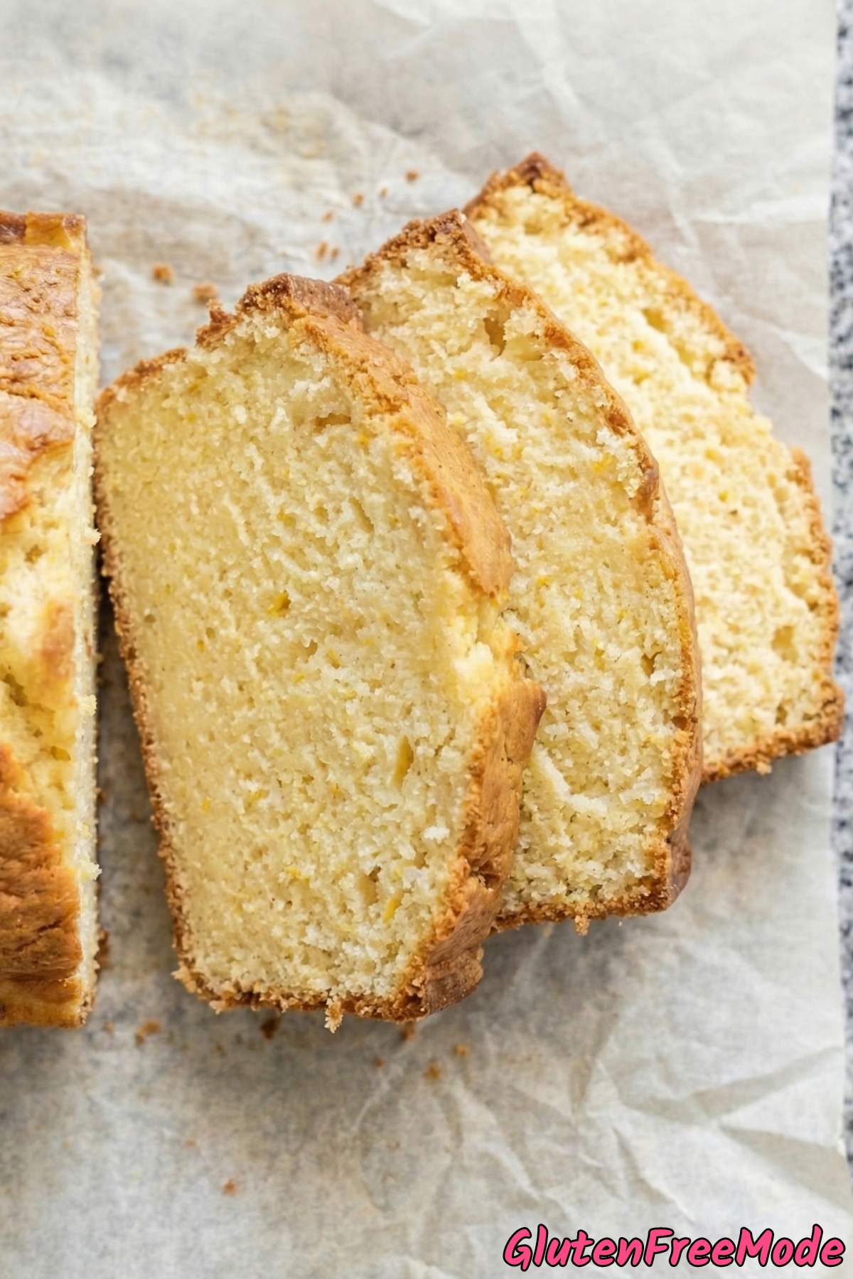 Rich gluten free lemon & cream cheese pound cake