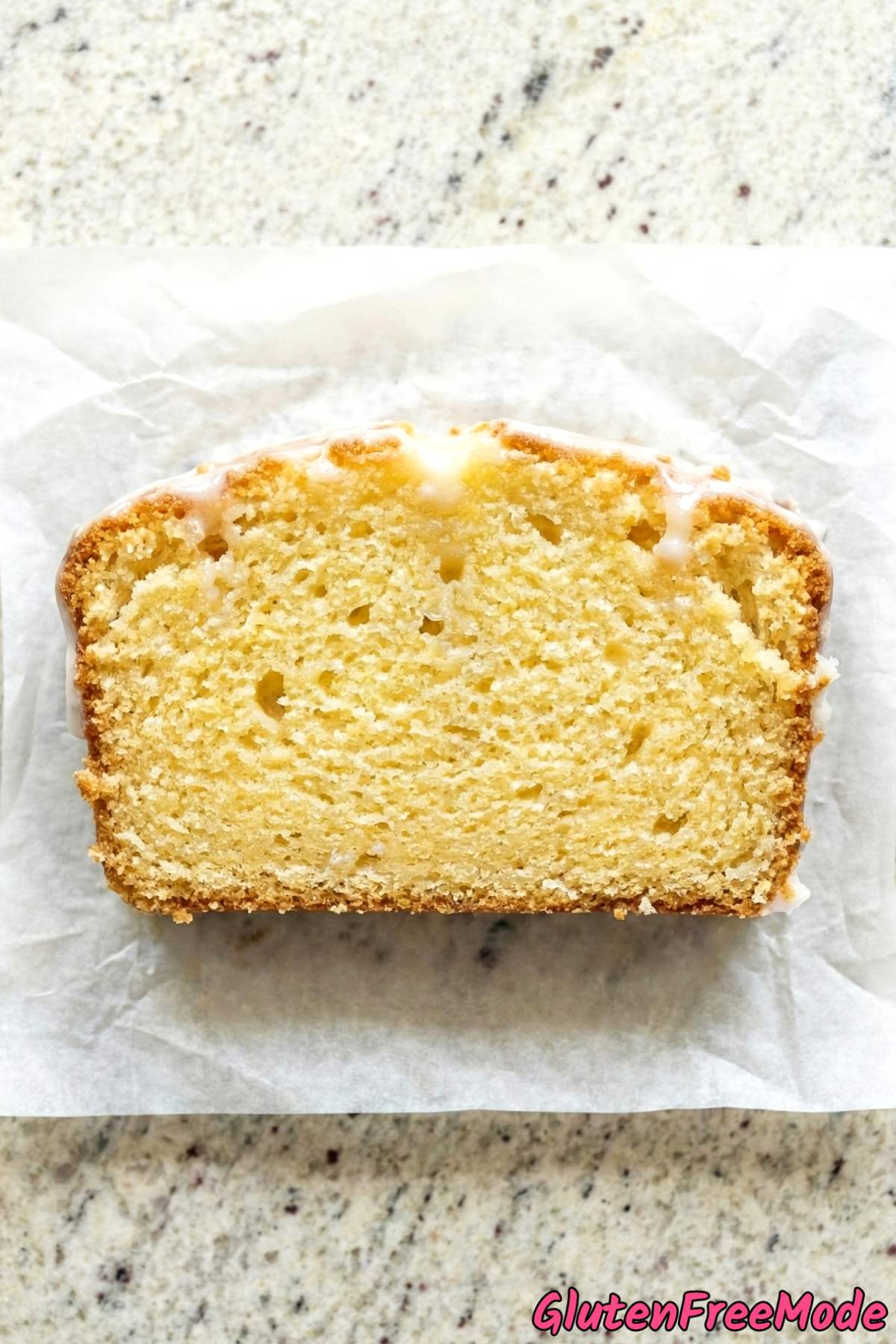 Homemade gluten free lemon drizzle cake