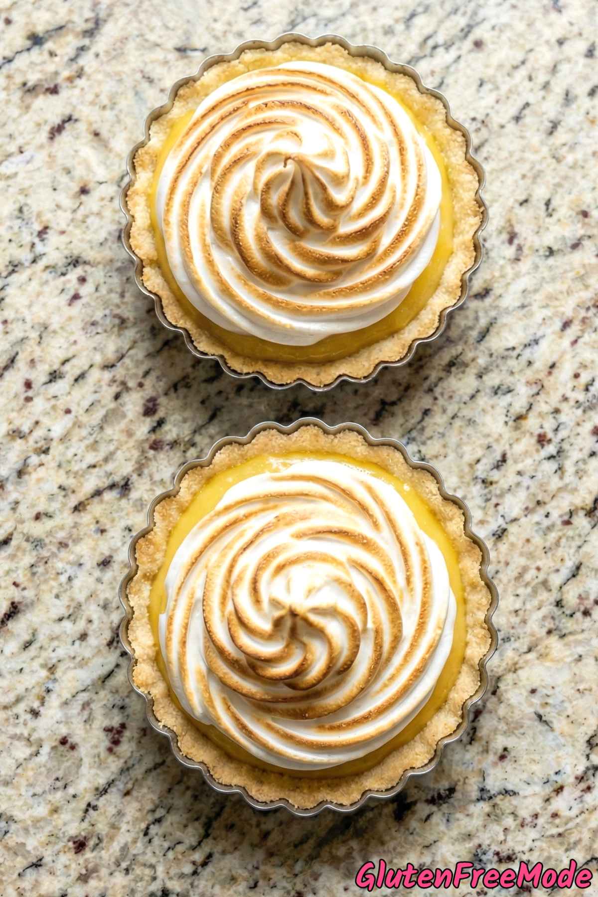 Elegant gluten free lemon meringue tartlets