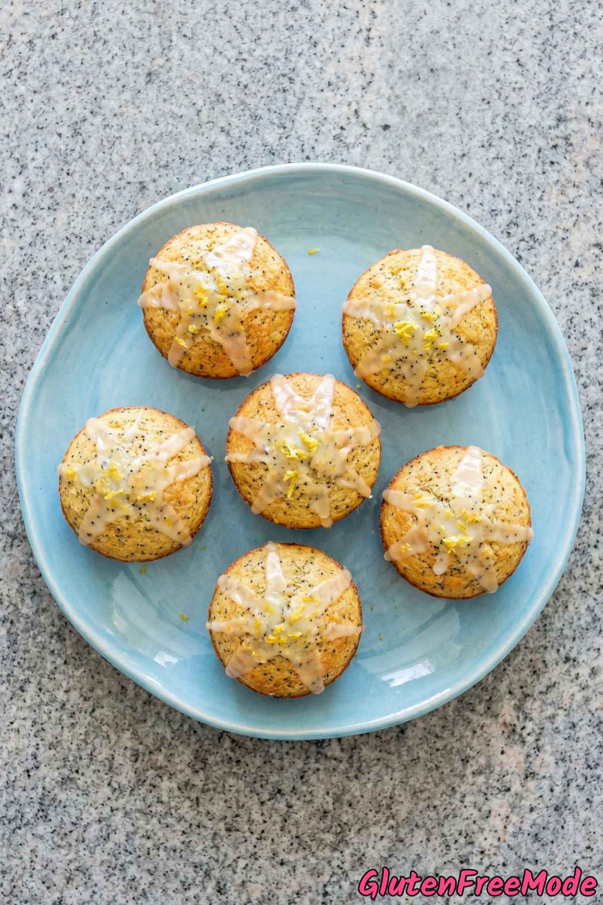 Fresh gluten free lemon poppy seed muffins