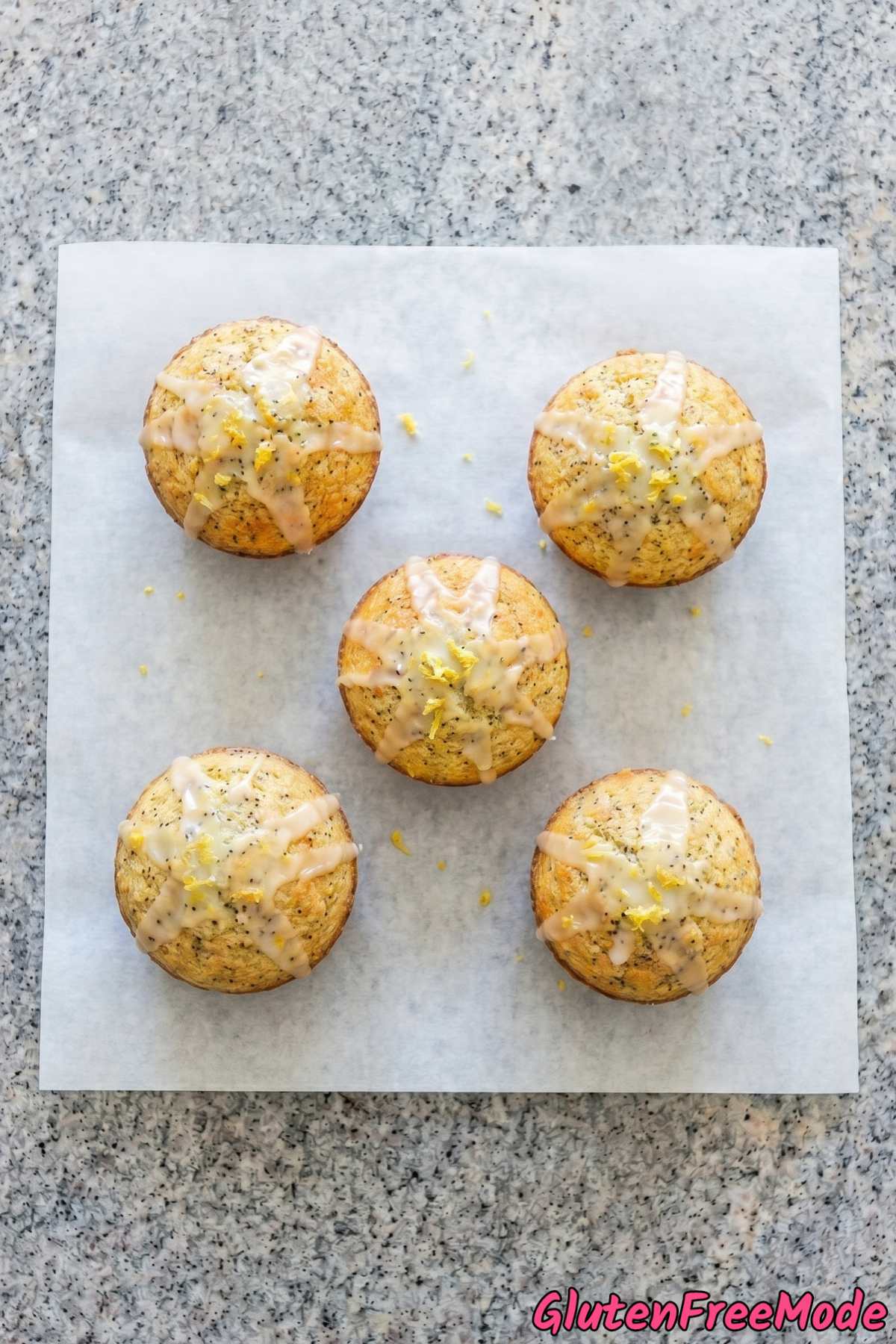 Zesty gluten free lemon poppy seed muffins