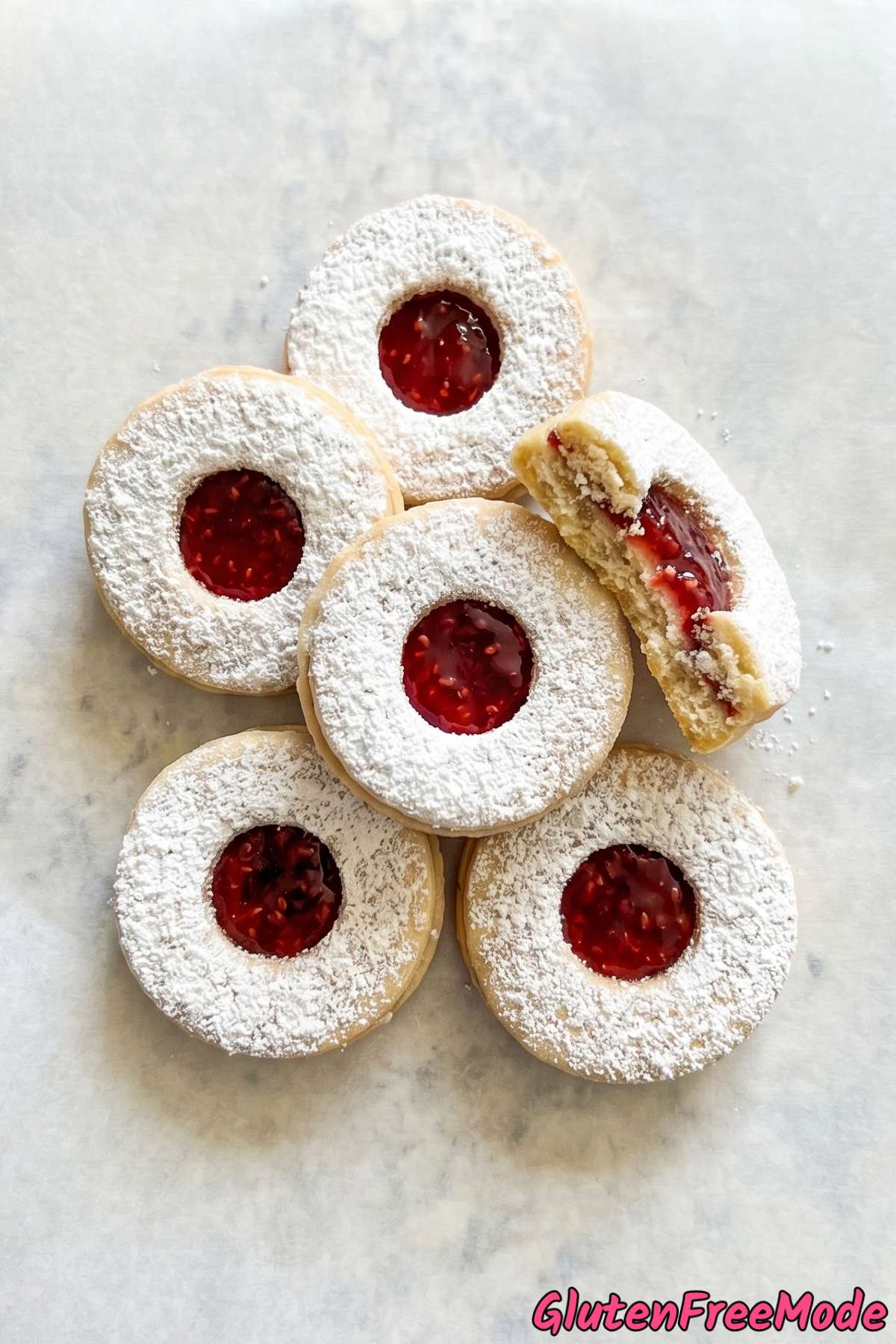 Irresistible gluten free linzer cookies closeup