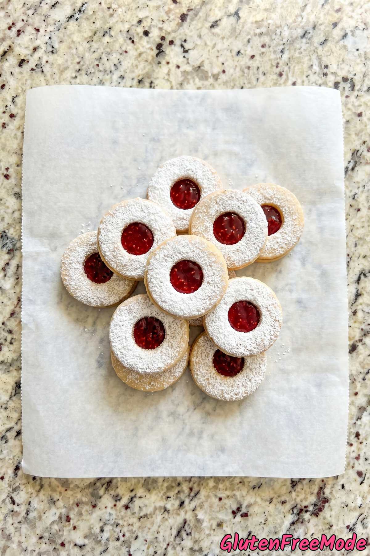 Classic gluten free linzer cookies with filling