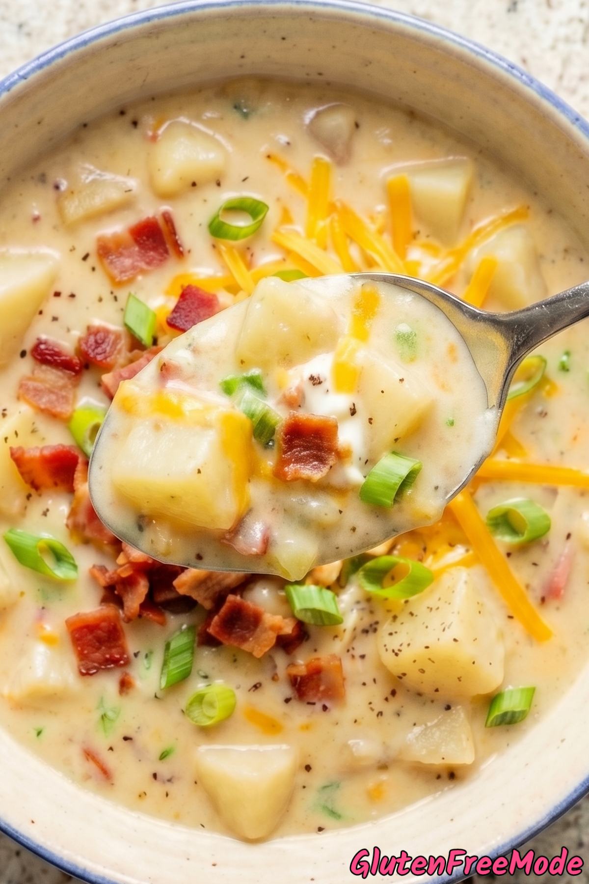 Wholesome gluten free loaded potato soup