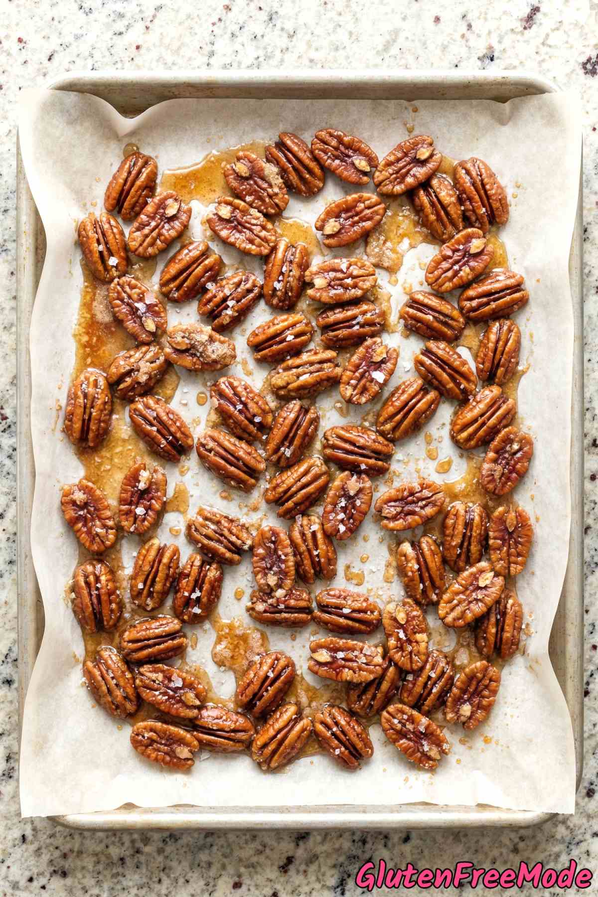 Toasty gluten free maple candied pecans