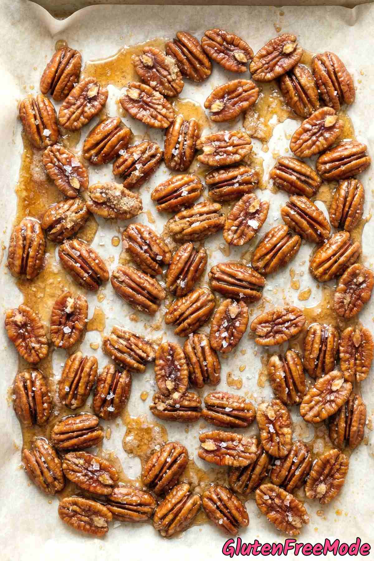 Sweet gluten free maple candied pecans
