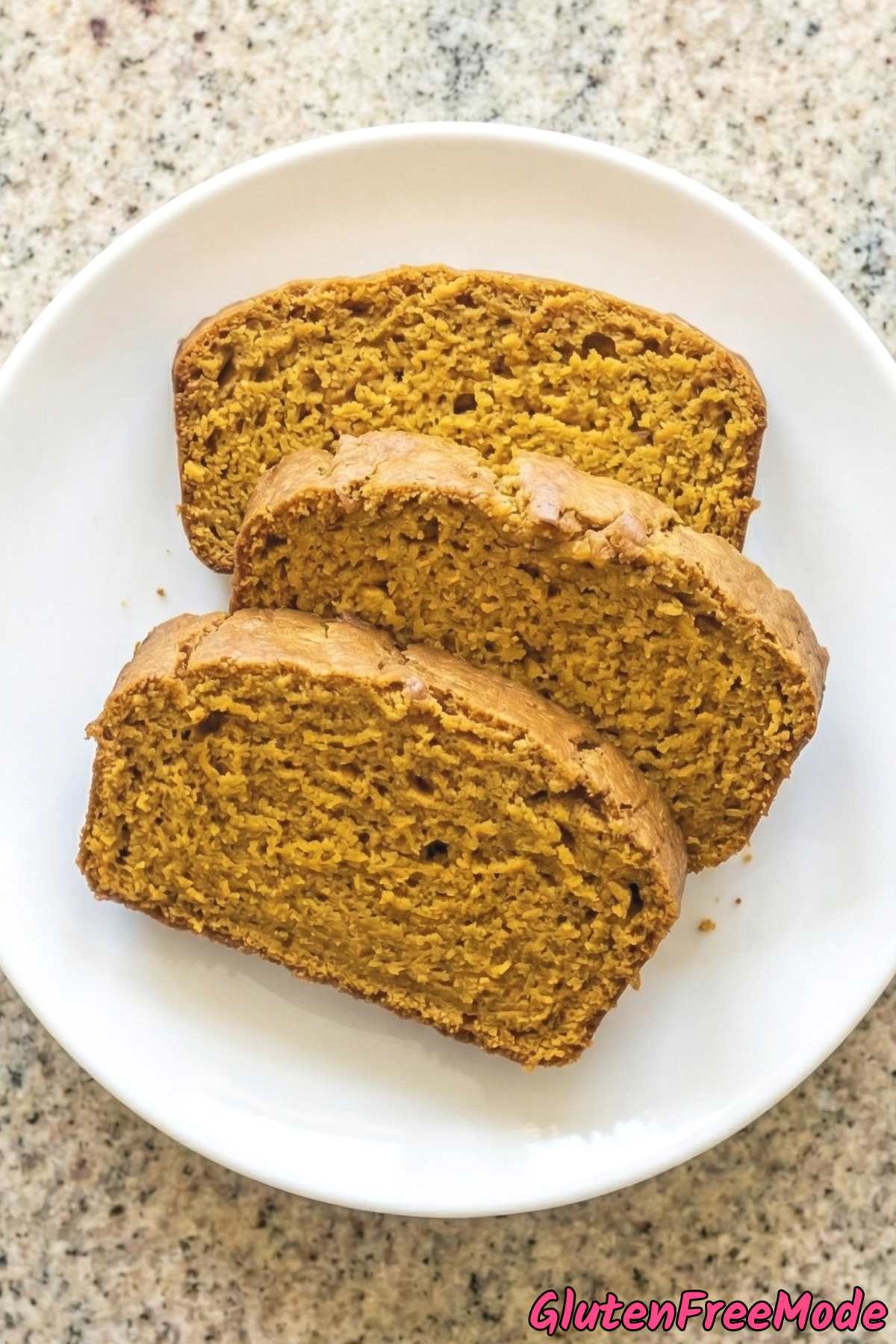 Fresh gluten free maple pumpkin bread slice