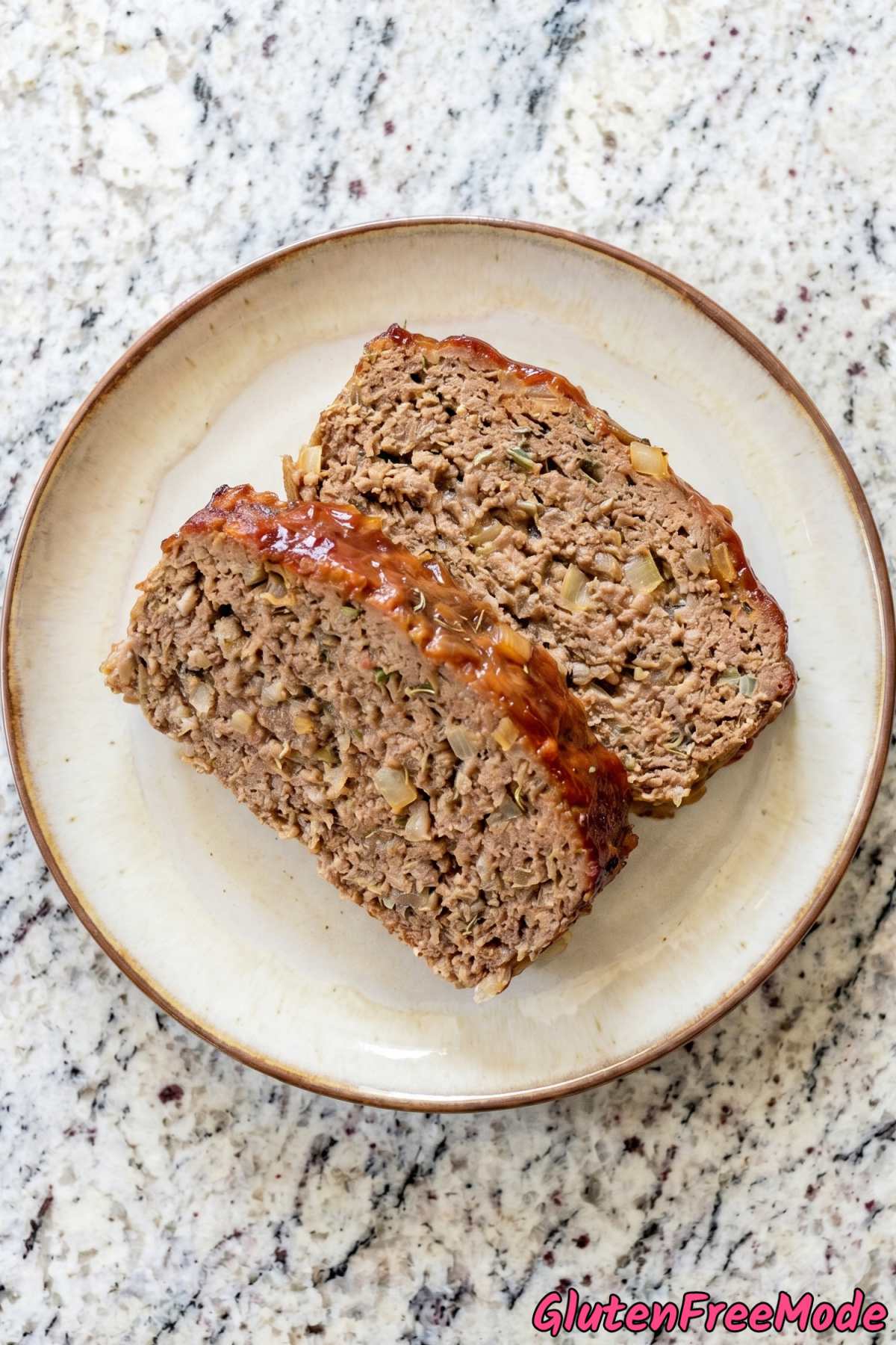 Classic gluten free meatloaf sliced up