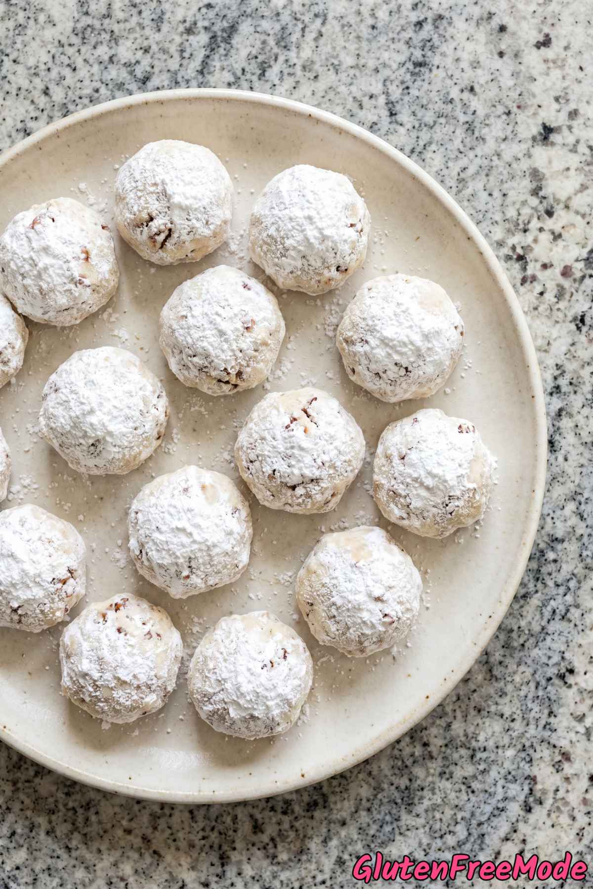 Snowball gluten free Mexican wedding cookies