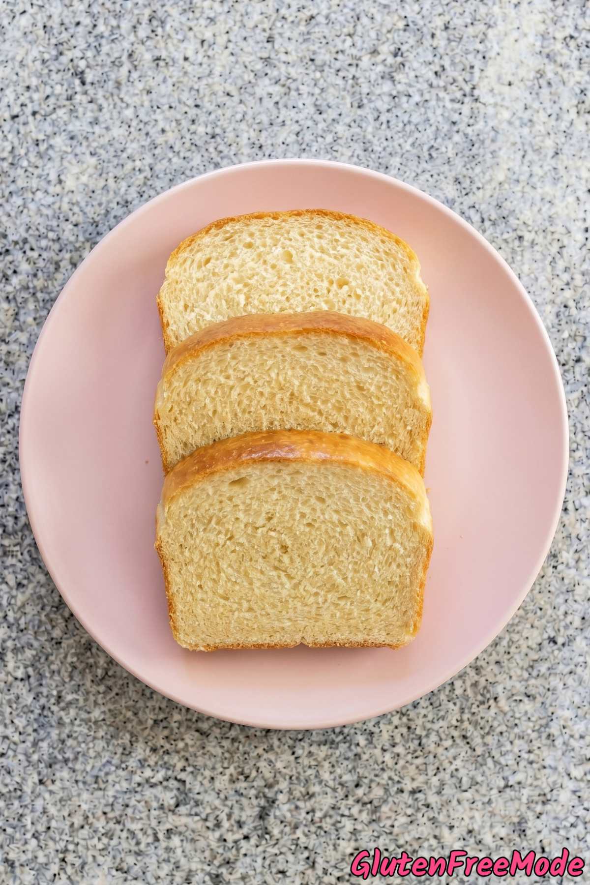 Warm gluten free milk bread fresh baked