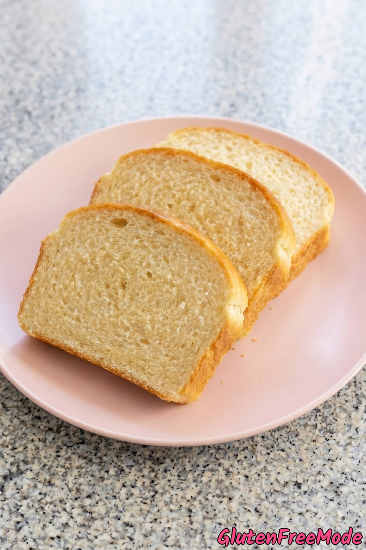 Tender gluten free milk bread on board